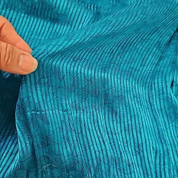 COPY - Vintage 80s Nora Noh Peplum blue silk dress size 8 - Picture 12 of 12